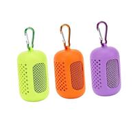 MotiveTech Toallas Refrescantes para Entrenar, Portátiles, para Gimnasio, para Deportes, Senderismo Y Mochilerismo. Incluye 3 Toallas Refrescantes con Estuche, Naranja Verde Violeta