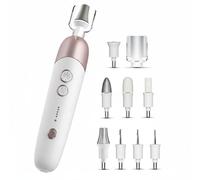 MotiveTech Torno de Uñas Eléctrico Portátil 3 Velocidades Ajustables Torno Eléctrico para Uñas Multifuncional para Esteticistas, Mujeres, Hogar, Viaje, Casa , Blanco