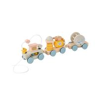 MotiveTech Tren de Madera Apilable para Niños, Juguete Creativo con Motor Fino, Desmontable, de Madera, Hogar, Mar
