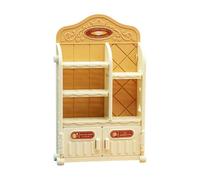 MotiveTech Vitrina en Miniatura a Escala 1:12, Modelo de Mini Estante, Bandeja Ficticia, Mini Estante de Almacenamiento para Accesorios de Micropaisaje, MarrÓn