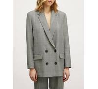 Motivi Chaqueta de mujer blazer con estampado príncipe de Gales. Gris M