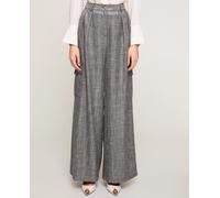 Motivi Pantalones de mujer modelo palazzo con estampado príncipe de Gales. Gris 42 (44)