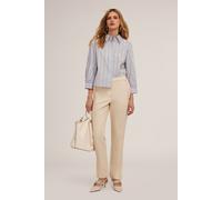 Motivi Trousers With Piping And Slit At The Hem Beige Talla: 34 | Pantalones Formales Outlet | Mujer | Marrón