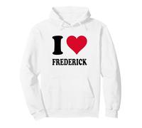 Motivo de corazón I Love Frederick Sudadera con Capucha