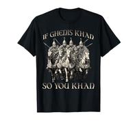 Motivo del Humor de Genghis Khan Imperio Mongol Horda Dorada Camiseta