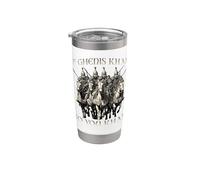Motivo del humor de Genghis Khan Imperio Mongol Horda Dorada Vaso térmico de acero inoxidable de doble pared