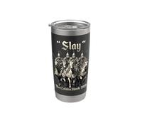 Motivo del humor de la Horda Dorada Guerrero jinete del Vaso térmico de acero inoxidable de doble pared
