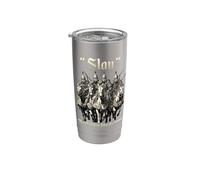 Motivo del humor de la Horda Dorada Guerrero jinete del Vaso térmico de acero inoxidable de doble pared