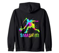 Motivo Deportivo Colorido para Jugadores de Pádel Sudadera con Capucha