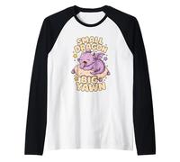Motivo dragón pequeño Gran bostezo Camiseta Manga Raglan