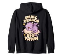 Motivo dragón pequeño Gran bostezo Sudadera con Capucha