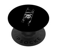 Motivo Gorilla Zoo, Amante de los Animales, Safari, Bosque y Vida Silvestre PopSockets PopGrip Adhesivo