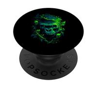 Motivo Gorilla Zoo, Amante de los Animales, Safari, Bosque y Vida Silvestre PopSockets PopGrip Adhesivo