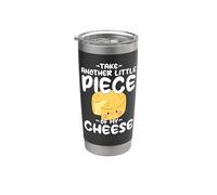Motivo Kawaii Take Another Little Piece Of My Cheese Vaso térmico de acero inoxidable de doble pared