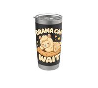 Motivo llama el drama puede esperar Vaso térmico de acero inoxidable de doble pared