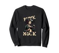 Motivo punk: frase punk rock con punkers en la imagen. Sudadera