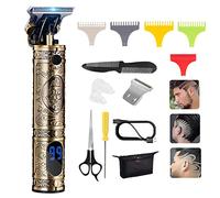 MOTLATA Cortapelos para hombres Zero Gapped Trimmer Profesional T Blade Trimmer de corte de pelo inalámbrico Pro Li contorno Trimmer Detalle de corte de pelo Barber 0mm Baldheaded Liner Edger Clipper