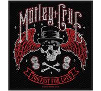 Motley Crue - Mötley Crüe Too Fast For Love Unisex Parche Negro/Rojo/blanco 100% poliéster