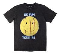 Motley Crue No Fun Tour 84 Stone Wash Camiseta, Carbón, XXL