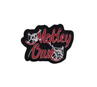 Motley Crue Red Silver parche patch bordado con logotipo para planchar de hierro en apliques
