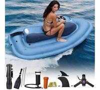 Moto Acuática Eléctrica 3 En 1 Kayak Inflable Hélice Para Buceo, 500w/700w Moto Acuática Eléctrica Plegable Sin Escobillas 35-180 Min De Autonomía, Capacidad De 150 Kg (Motorboat+500W10AThruster)