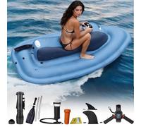 Moto Acuática Eléctrica 3 En 1 Kayak Inflable Hélice Para Buceo, 500w/700w Moto Acuática Eléctrica Plegable Sin Escobillas 35-180 Min De Autonomía, Capacidad De 150 Kg (Motorboat+700W16AThruster)