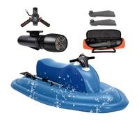 Moto acuática inflable eléctrica, kit de bote combinado inflable con motor SUP, propulsor a control remoto, bolsa de almacenamiento para asa y propulsor, capacidad máxima de 330 lb,500W10A