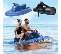 Moto acuática inflable motorizada con hélice subacuática, batería de gran capacidad que soporta hasta 330 libras, ideal para buceo en el mar y fiestas en la piscina