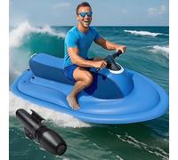 Moto AcuáTica Inflable para NiñOs E Adultos,500 W/700 W Bote Inflable EléCtrico,Velocidad 3 A 9 Km/H,Capacidad 150 Kg/330 Lbs,AutonomíA 40 A 130 Min,EmbarcacióN De Surf para Snorkel