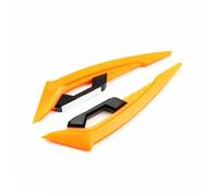 Moto Aletas Aerodinamicas Alerones Laterales Delanteros para Motocicleta Juego de alerones aerodinámicos Juego Fijo con Adhesivos Decorativos (2 Piezas)(Orange)