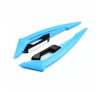 Moto Aletas Aerodinamicas Alerones Laterales Delanteros para Motocicleta Juego de alerones aerodinámicos Juego Fijo con Adhesivos Decorativos (2 Piezas)(Light Blue)