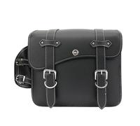 Moto Alforja De Motocicleta De Cuero PU Impermeable, Bolsa De Almacenamiento De Equipaje Lateral con Soporte Ajustable Universal Motocicleta Trasera(Type B)