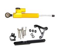 moto amortiguador manillar Compatible Con CB1000R 2008-2016 Kit Montaje Del Soporte Estabilizador Del Amortiguador De Dirección De Motocicleta Accesorios Universales(Yellow)