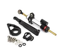 moto amortiguador manillar Compatible Con CBR600RR 2005 2006 Kit De Soporte De Montaje Del Amortiguador De Dirección Estabilizador De Motocicleta Accesorios Universales(Black)