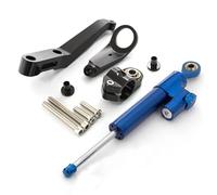 moto amortiguador manillar Compatible Con CBR929RR 2000-2001 Kit De Soporte Montaje Estabilizador Del Amortiguador De Dirección De La Motocicleta Accesorios Universales Ajustables(Blue)