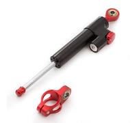 moto amortiguador manillar Compatible Con Ducati Para Monster 696 Estabilizador De Dirección De Motocicleta Soporte De Montaje Del Amortiguador Repuestos De Reparación(Black-Red)