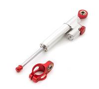 moto amortiguador manillar Compatible Con Ducati Para Monster 696 Estabilizador De Dirección De Motocicleta Soporte De Montaje Del Amortiguador Repuestos De Reparación(White-Red)