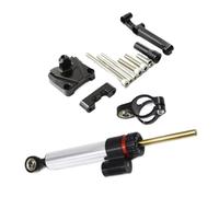 moto amortiguador manillar Compatible Con Ninja 250R Para EX250 2008-2012 Kit De Montaje Soporte Estabilizador Del Amortiguador De Dirección Para Motocicleta Accesorios Universales(Silver)
