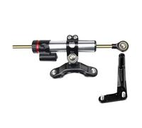 moto amortiguador manillar Compatible Con Ninja Para ZX6R 2013-2025 Soporte De Montaje Del Estabilizador Del Amortiguador De Dirección De Motocicleta Ajustable Universal Accesorios(Silver)