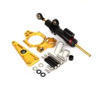 moto amortiguador manillar Compatible Con NSS750 2021- Para XADV750 2017- Kit De Soporte Montaje Estabilizador Del Amortiguador De Dirección De Motocicleta Accesorios Universales(Black-Yellow)
