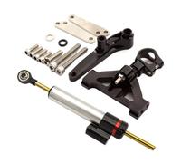 moto amortiguador manillar Compatible Con ZX14R Para ZZR1400 2006-2020 Soporte De Montaje Del Amortiguador De Dirección Estabilizador De Motocicleta Accesorios Universales Ajustables(Silver)