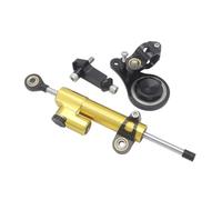 moto amortiguador manillar Compatible Con ZX6R 2005 2006 Kit De Soporte De Montaje Estabilizador Del Amortiguador De Dirección De La Motocicleta Accesorios Universales Ajustables(Yellow-Black)