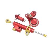 moto amortiguador manillar Compatible Con ZX6R 2005 2006 Kit De Soporte De Montaje Estabilizador Del Amortiguador De Dirección De La Motocicleta Accesorios Universales Ajustables(Red-Yellow1)