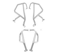 Moto Barra De Choque para CFMOTO 450 MT 450MT 2024 Kit Protección Anticaídas Y Barra Antichoque Cubierta Protectora del Motor Marco Y Parachoques(Full Set(Silver))