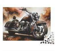 Moto Clásica Puzzle de 1000 Piezas Papel para Adultos Estilo Arte Vintage Enfoque Familia Relajación Regalo Decoración Hogar 52x38cm/1000pcs