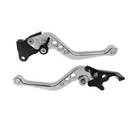 Moto CNC Palanca De Embrague Freno Ajustable Manija De Freno Motocicleta Modificación Palanca Tambor Embrague CNC Conjunto Manillar Ajustable Piezas Modificadas(Silver)