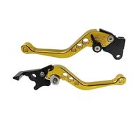 Moto CNC Palanca De Embrague Freno Ajustable Manija De Freno Motocicleta Modificación Palanca Tambor Embrague CNC Conjunto Manillar Ajustable Piezas Modificadas(Gold)
