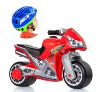 Moto correpasillos Molto Cross Premium Roja + Casco Azul MLT