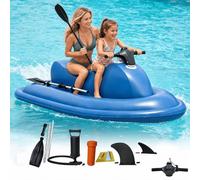 Moto De Agua Hinchable con Motor Y Scooter SubacuáTico,Barca Hinchable | Mango desmontable giratorio de 360°, juego completo, capacidad de 330 libras para adultos y niños, piscina, lago y playa