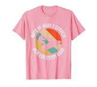 Moto De Agua y Cerveza por eso Estoy aquí - Moto de Agua Camiseta, Hombre, Rosado, S